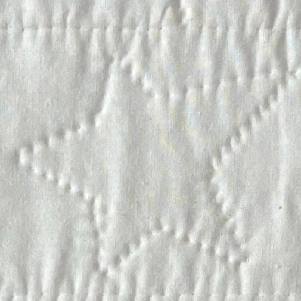 Handcrafted Hand Stitched Quilted Patchwork Log Cabin White Stars Table Topper